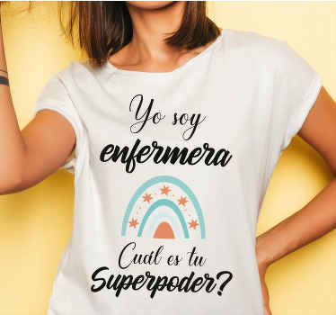 camiseta con texto de enfermero superhéroe - TenVinilo