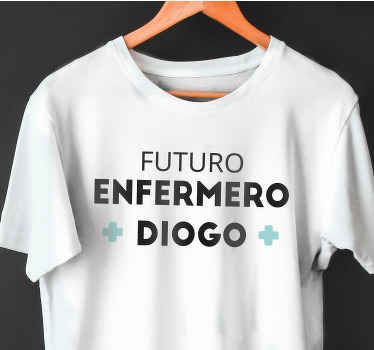Camisetas con nombre Estudiante Enfermería - TenVinilo