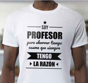 Camiseta personalizable Soy Profesor - TenVinilo
