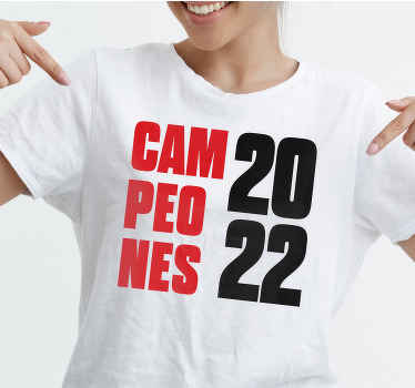 Camisetas con nombre campeones 2022 - TenVinilo