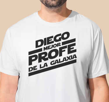Camisetas con nombre mejor profe de la galaxia - TenVinilo