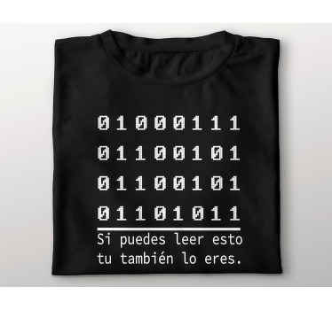 Camiseta con texto "Código informático" - TenVinilo