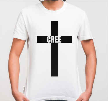 camiseta con texto "creer" - TenVinilo
