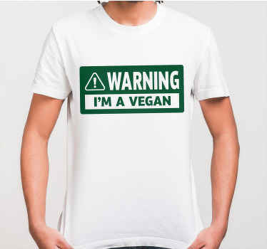 Warning! I'm a vegan custom t-shirt - TenStickers