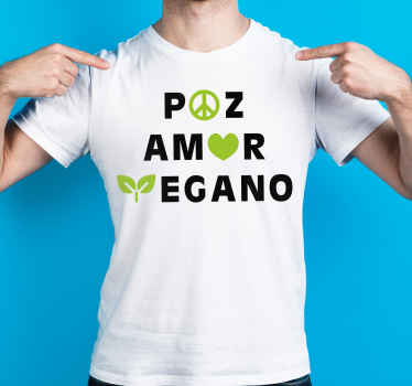 Camiseta con texto vegana para todo - TenVinilo