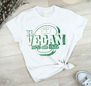 Camiseta con texto vegano no es una dieta - TenVinilo