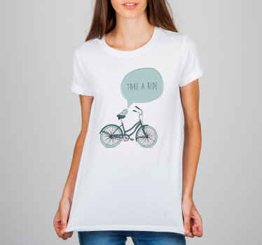 t-shirt maak een fiets rit met fiets - TenStickers