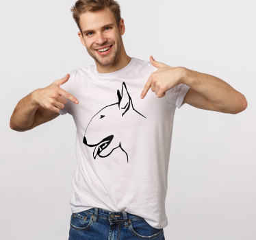 t-shirt bulterriër omtrek - TenStickers