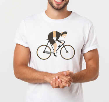 Wielrenner op fiets shirt - TenStickers