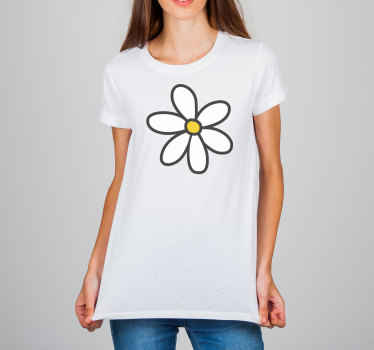 Madelief bloem op t-shirt - TenStickers
