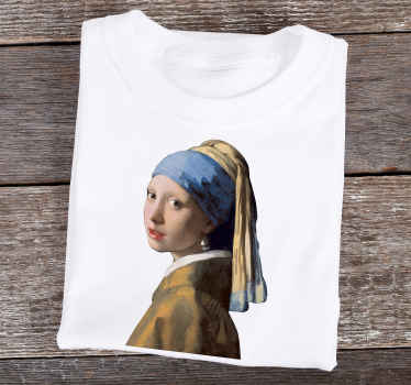 The Girl with the Pearl Earring T-Shirt - TenStickers