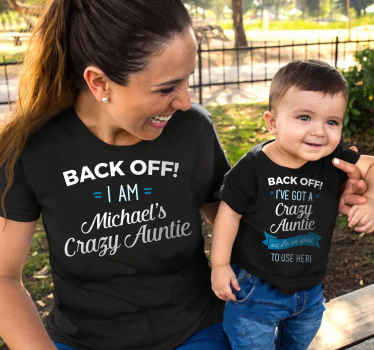 Crazy auntie  Auntie and nephew  t shirt - TenStickers