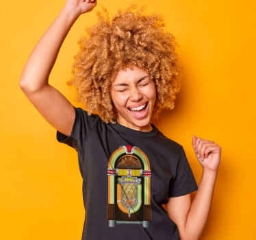 T-shirt met retro jukebox - TenStickers