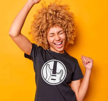 Ronde muziek gitaar shirt - TenStickers