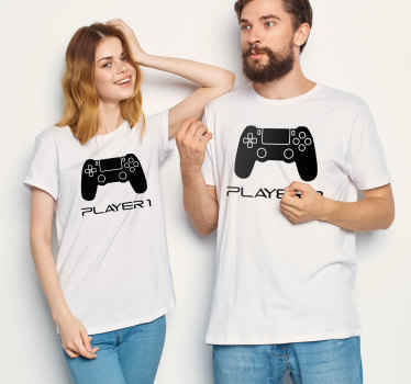 Game controller spelers 1 en 2 shirt - TenStickers