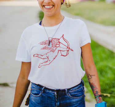 Cupid flying romantic t-shirt - TenStickers