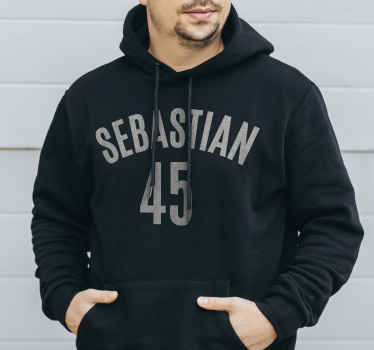 Hoodie mit Namen und Nummer - TenStickers