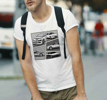 Camiseta diseño comic de coches - TenVinilo