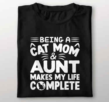 Cat Aunt custom text t-shirt - TenStickers
