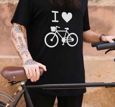 Camiseta I love bici - TenVinilo