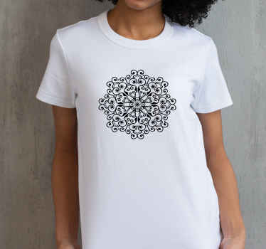 Camiseta flores mandala - TenVinilo