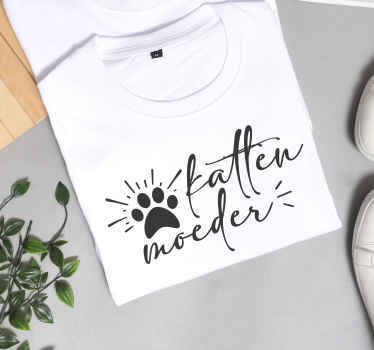 t-shirt met katten moeder - TenStickers