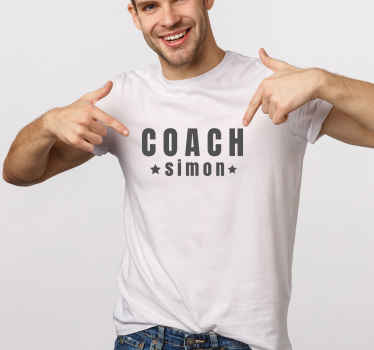 Gepersonaliseerde naam t-shirt voor coach - TenStickers