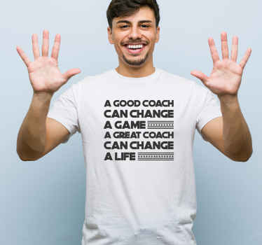 t-shirt coach geweldige tekst - TenStickers
