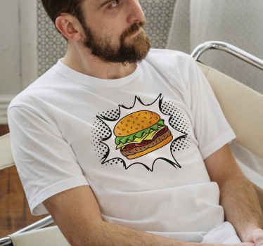Comic burger t-shirt design - TenStickers