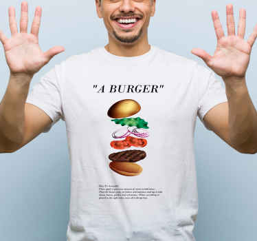 Burger ingredients t-shirt - TenStickers