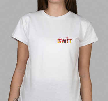 Camiseta SWIT Logo mini blanca - TenVinilo
