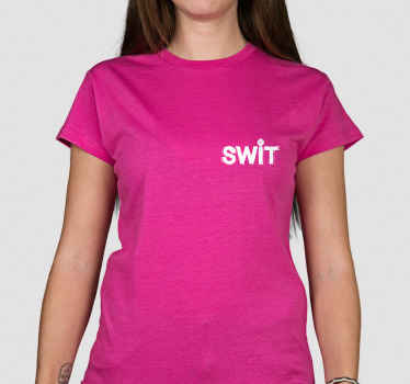Camiseta SWIT Logo mini rosa - TenVinilo