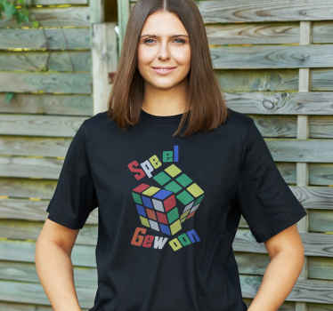 T-shirt rubiks speel gewoon - TenStickers