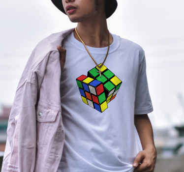 T-shirt met een rubiks cube - TenStickers