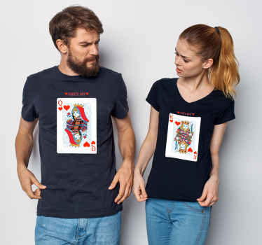 King Hearts love couple tees - TenStickers