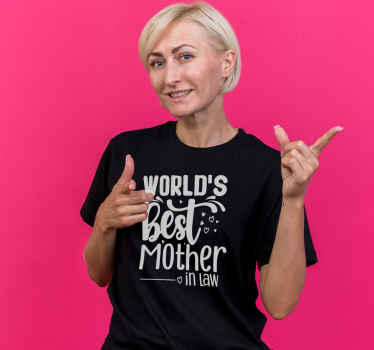 Worlds best mother in law custom t-shirt - TenStickers