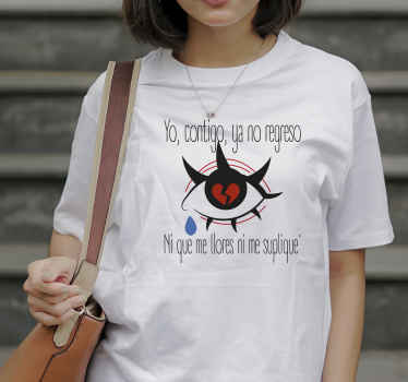 camiseta para mujer contigo no regreso - TenVinilo