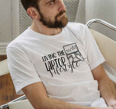 Laptop Life  t-shirt print - TenStickers