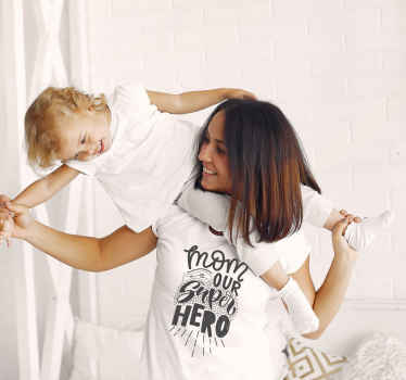 Super Mum Hero Mothers day t-shirt - TenStickers