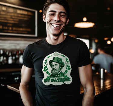 Saint Patrick illustration custom t-shirt - TenStickers