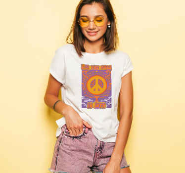 T-shirt peace teken is liefde  - TenStickers