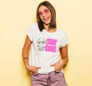 Blijf koel T-shirt roze tekst - TenStickers