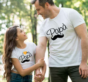 Maglietta con "i love my papà" - TenStickers