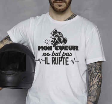 T-shirt moto mon cœur rupte - TenStickers