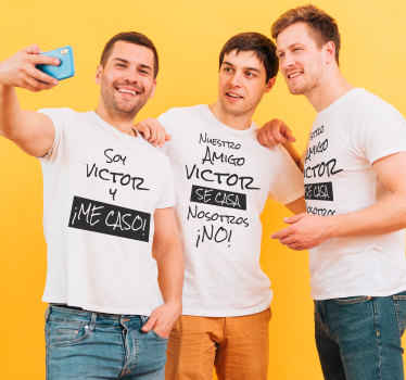Camisetas con nombre casarse - TenVinilo