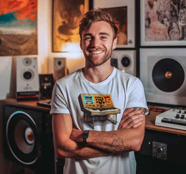 T-shirt teclado sintetizador retro - TenStickers