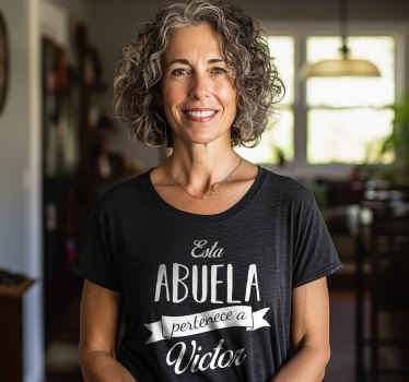 Camisetas con nombre esta abuela es mi abuela - TenVinilo