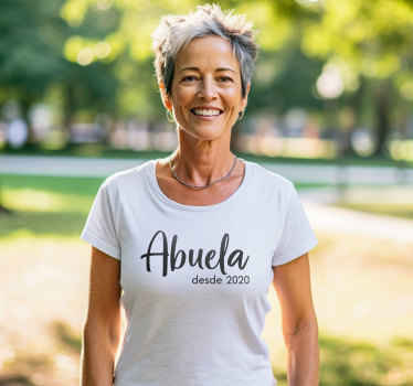 Camisetas con nombre abuela y año - TenVinilo