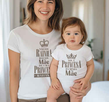T-shirt  mães e filhas princesa - TenStickers