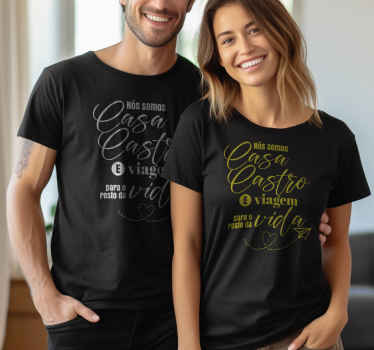 T-shirt de casais viagem para o resto da vida - TenStickers